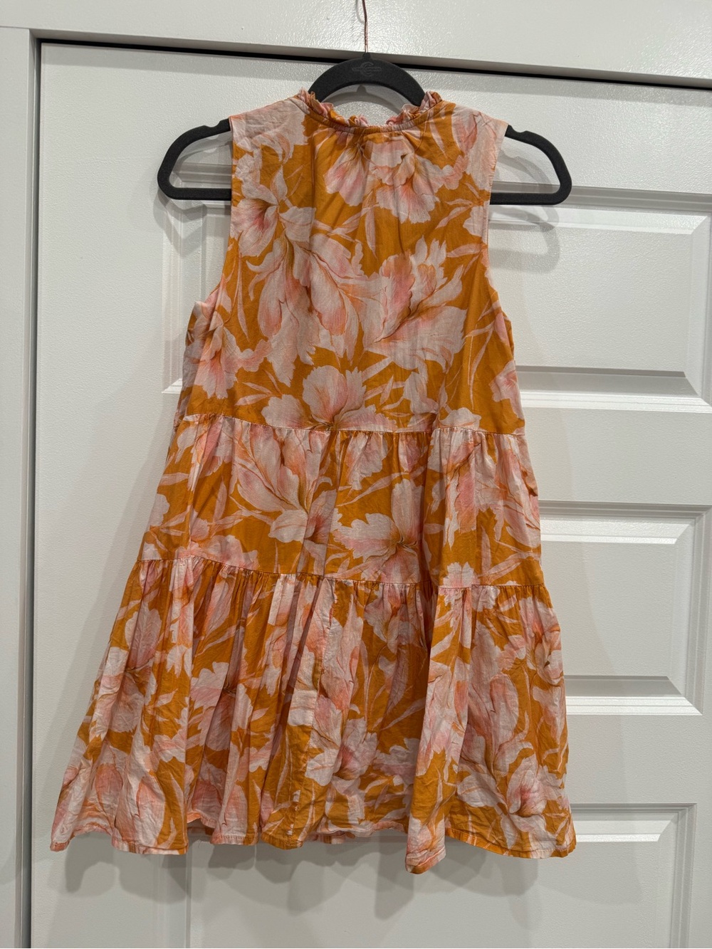 Floral Tiered Sundress - Mustard & Pink - Picture 2 of 3